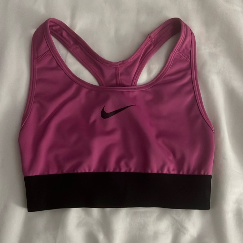 Pink Nike Pro sports bra